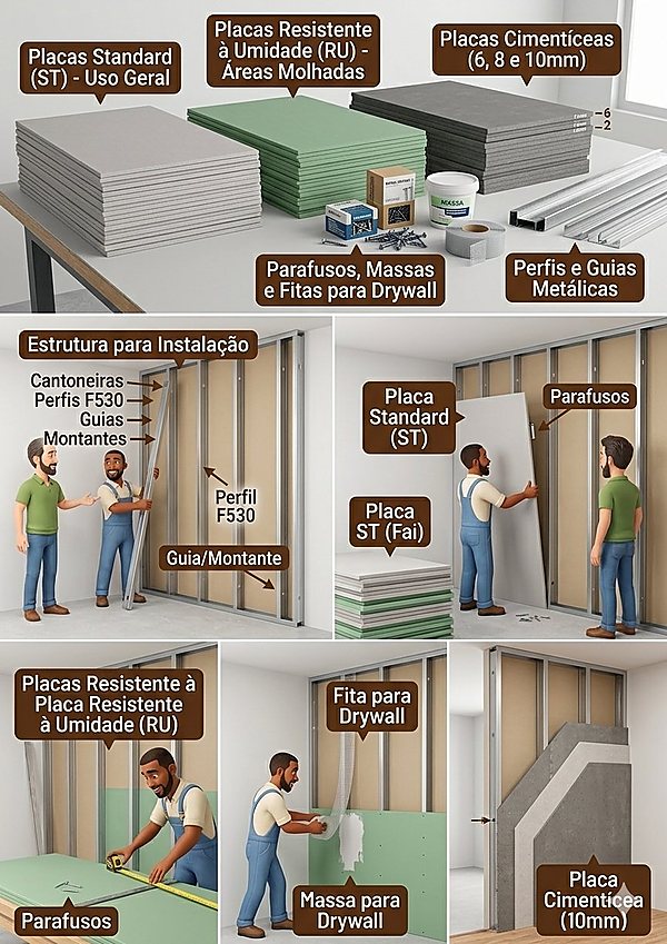 Produtos Drywall – Porto do Gesso